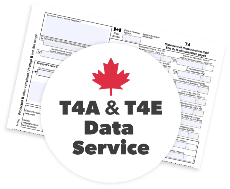 T4a And T4e Xml Data Conversion Service For Cra Tax Forms 