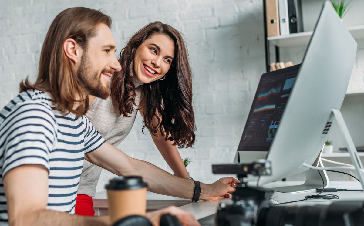 couple working on computer